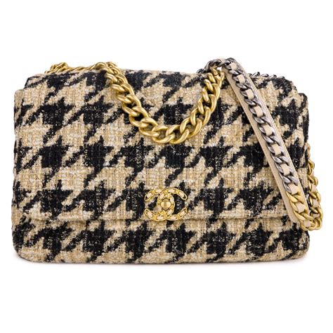 chanel tweed bag s19|Chanel tweed medium bag.